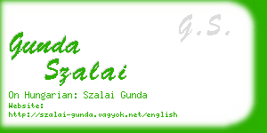 gunda szalai business card